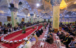 قارئ العتبتين المقدستين السيّد حيدر جلوخان الموسوي يشارك في فعاليات مهرجان خاتم الأوصياء الدولي السنوي الأول