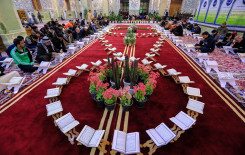 قارئ العتبتين المقدستين السيّد حيدر جلوخان الموسوي يشارك في فعاليات مهرجان خاتم الأوصياء الدولي السنوي الأول