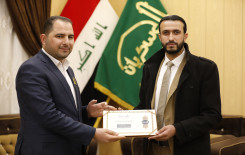 قارئ العتبتين المقدستين السيّد حيدر جلوخان الموسوي يشارك في فعاليات مهرجان خاتم الأوصياء الدولي السنوي الأول