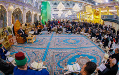 معهد القرآن الكريم والسادة الخدم يقيمان محفلًا تعليميًا في الصحن العباسيّ المطهّر