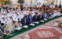 طلبة مشروع أمير القراء الوطني تمتلئ أفئداتهم بالذكر في رحاب أبي الفضل العباس عليه السلام