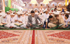 طلبة مشروع أمير القراء الوطني تمتلئ أفئداتهم بالذكر في رحاب أبي الفضل العباس عليه السلام