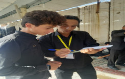 معهد القرآن الكريم يقدم خدماته القرآنية لزائري العسكريين (عليهما السلام)