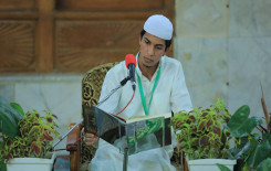 براعم أمير القرّاء يستقبلون راية ثامن الأئمة بمحفل قرآني في العتبة العباسية المقدسة.