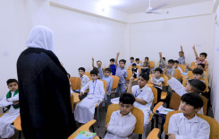 مشاركة فاعلة لطلبة الدورات الصيفية في حي العسكري شمال كربلاء