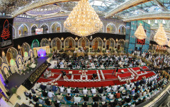 طلبة العلوم الدينية يشاركون في الختمة القرآنية المرتلة وسط الصحن العباسي المُطهّر