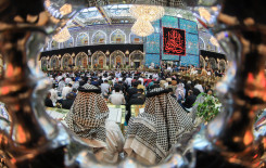 طلبة العلوم الدينية يشاركون في الختمة القرآنية المرتلة وسط الصحن العباسي المُطهّر