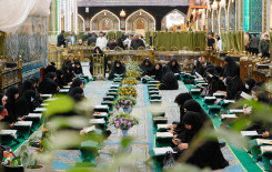 طلبة العلوم الدينية يشاركون في الختمة القرآنية المرتلة وسط الصحن العباسي المُطهّر