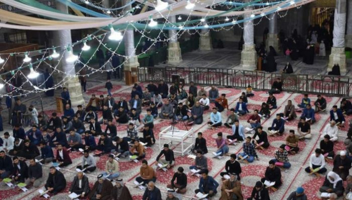 مزار العلوية الشريفة وفرع بابل يقيمان محفلاً قرآنيًا بمناسبة الولادات الشعبانية