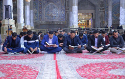 مزار العلوية الشريفة وفرع بابل يقيمان محفلاً قرآنيًا بمناسبة الولادات الشعبانية