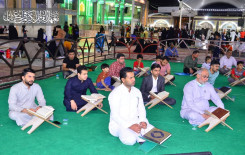 مزار زيد الشهيد (عليه السلام) يحتضن محفلاً قرآنيًا مباركًا أحياءً للشهر الفضيل