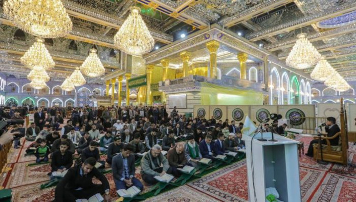 عرش التلاوة يواصل محافله في الصحن العباسي الشريف بمشاركة مؤسسة لجنة إحياء القرآن الكريم في محافظة واسط