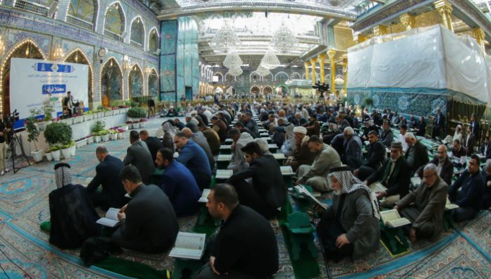 الصحن العباسي المطهر يحتضن محفلاً قرآنيًا احتفاءً بتخرج  ٤٠٠ طالب من طلبة الدورات القرآنية في بغداد