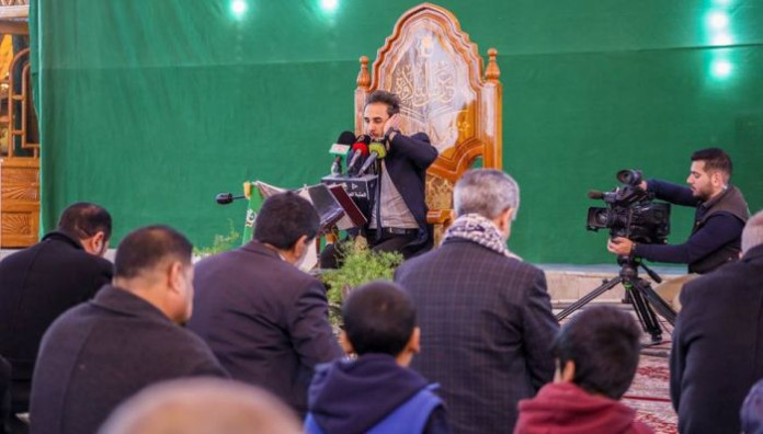 بالتزامن مع ولادة السيدة زينب (عليها السلام) عرش التلاوة يقيم محفله الأسبوعي في الصحن العباسي الشريف ويستضيف مدرسة اصحاب الكساء (ع) القرآنية من بغداد