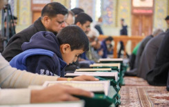 بالتزامن مع ولادة السيدة زينب (عليها السلام) عرش التلاوة يقيم محفله الأسبوعي في الصحن العباسي الشريف ويستضيف مدرسة اصحاب الكساء (ع) القرآنية من بغداد