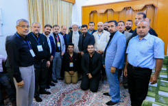 الأساتذة الجامعيون يستمعون لجملة من النصائح التي قدمتها لهم المرجعية الدينية العليا في النجف الأشرف