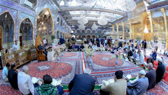المؤمنون يُحيون جلسات الختمة القرآنية التعليميّة في الصحن العبّاسيّ المُطهّر