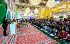 عرش التلاوة يواصل محافله في الصحن العباسي المطهر وسط حضور حاشد لزوار مرقد ابي الفضل العباس عليه السلام.