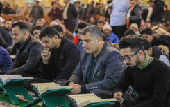 عرش التلاوة يواصل محافله في الصحن العباسي المطهر وسط حضور حاشد لزوار مرقد ابي الفضل العباس عليه السلام.