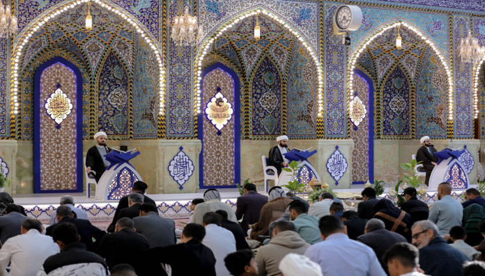 طلبة العلوم الدينية يشاركون في الختمة القرآنية المركزية المرتلة