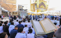 طلبة دورات حامل اللواء القرآنية يتشرّفون بزيارة مرقد أمير المؤمنين -عليه السلام-