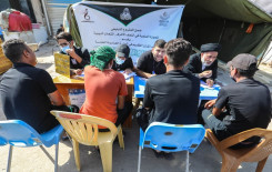 فرع الهندية يقدم خدماته القرآنية لألاف الزائرين القاصدين كربلاء