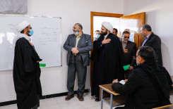 رئيس المجمع العلمي للقرآن الكريم ومدير معهد القرآن الكريم يتفقدان مشروع الحقيبة القرآنية في بابل