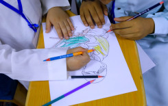 المَجمَع العلميّ يشرك طلبة الدورات الصيفية في فقرة تعلم الرسم