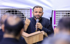 المحطات التعليمية في طريق النجف – كربلاء تشهد إقامة محاضرة توعوية للزائرين