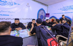المَجمَع العلميّ يباشر تعليم زائري الأربعين في محور كربلاء ـ بابل
