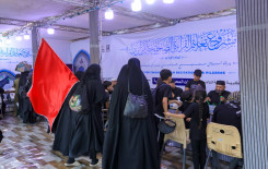 المَجمَع العلميّ يباشر تعليم زائري الأربعين في محور كربلاء ـ بابل