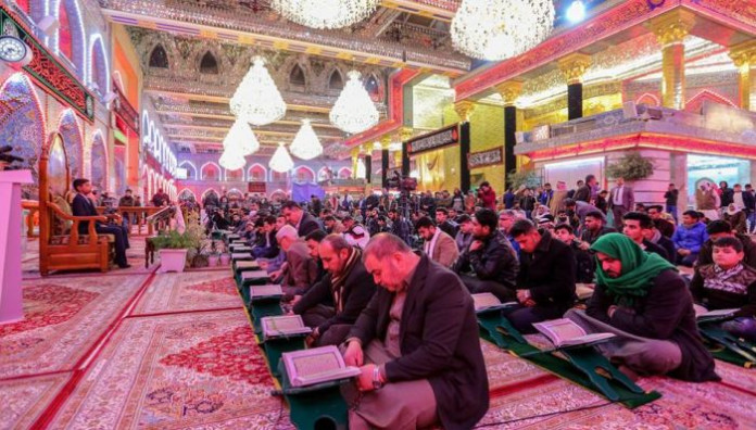 عرش التلاوة يستذكر سيدة بيت الوحي (عليها السلام) ضمن محفله الأسبوعي في الصحن العباسي الشريف