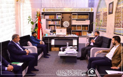 وفدٌ من معهد القرآن الكريم فرع بابل يزور قسم الاعلام في العتبة العباسية المقدسة