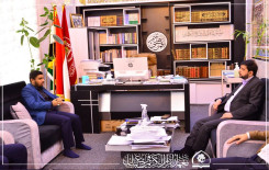 وفدٌ من معهد القرآن الكريم فرع بابل يزور قسم الاعلام في العتبة العباسية المقدسة