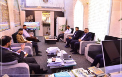 وفدٌ من معهد القرآن الكريم فرع بابل يزور قسم الاعلام في العتبة العباسية المقدسة