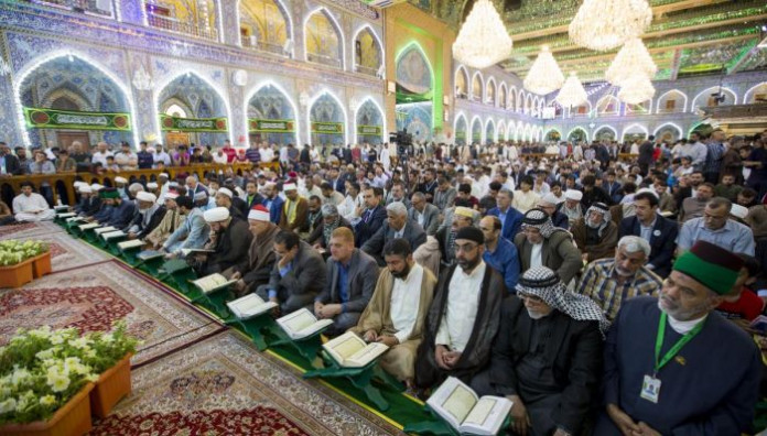 أمسية قرآنية ضمن فعاليات مهرجان ربيع الشهادة العالمي الخامس عشر وسط الصحن العباسي المطهر