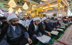 أمسية قرآنية ضمن فعاليات مهرجان ربيع الشهادة العالمي الخامس عشر وسط الصحن العباسي المطهر