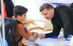 المحطات القرآنية في محور كربلاء - النجف تشهد إقبالاً كبيراً من قبل الزائرين