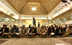 حناجر قرآنية من طلبة مشروع أمير القراء تصدح بصحن السيدة معصومة (عليها السلام) في قم المقدسة