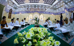 حناجر طلاب المعهد تصدح بآيات الله حفظًا في مقام الإمام المهدي (عج)