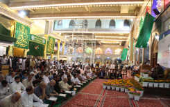 إبتهاجاً بولادة القرآن الناطق معهد القرآن الكريم يقيم أمسية قرآنية في الصحن العباسي الشريف