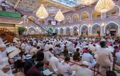 في رحاب الصحن العبّاسي المطهر معهد القرآن الكريم يقيم الختمة القرآنيّة الرمضانيّة المرتلة