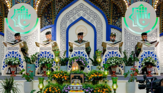 منتسبو القوات الأمنية تصدح أصواتهم في الختمة القرآنية الرمضانية المرتلة