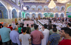 تلاوات فردية وجماعية صدحت بها أصوات طلبة أمير القراء في الصحن العباسي المطهر