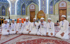 تلاوات فردية وجماعية صدحت بها أصوات طلبة أمير القراء في الصحن العباسي المطهر