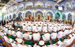 تلاوات فردية وجماعية صدحت بها أصوات طلبة أمير القراء في الصحن العباسي المطهر