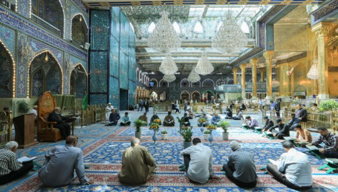 وحدة التلاوة وشعبة السادة الخدم يقيمان ختمة تعليمية في الصحن العباسي المطهر