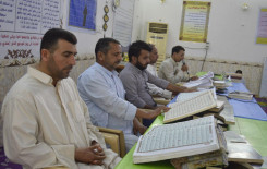 الختمات القرآنية الرمضانية المرتلة تزين مجالس قضاء الهندية في كربلاء
