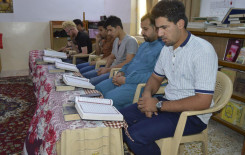 الختمات القرآنية الرمضانية المرتلة تزين مجالس قضاء الهندية في كربلاء