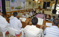 الختمات القرآنية الرمضانية المرتلة تزين مجالس قضاء الهندية في كربلاء